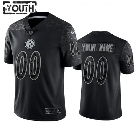 Lasten Pittsburgh Steelers NFL Pelipaita Custom Musta Reflective Limited